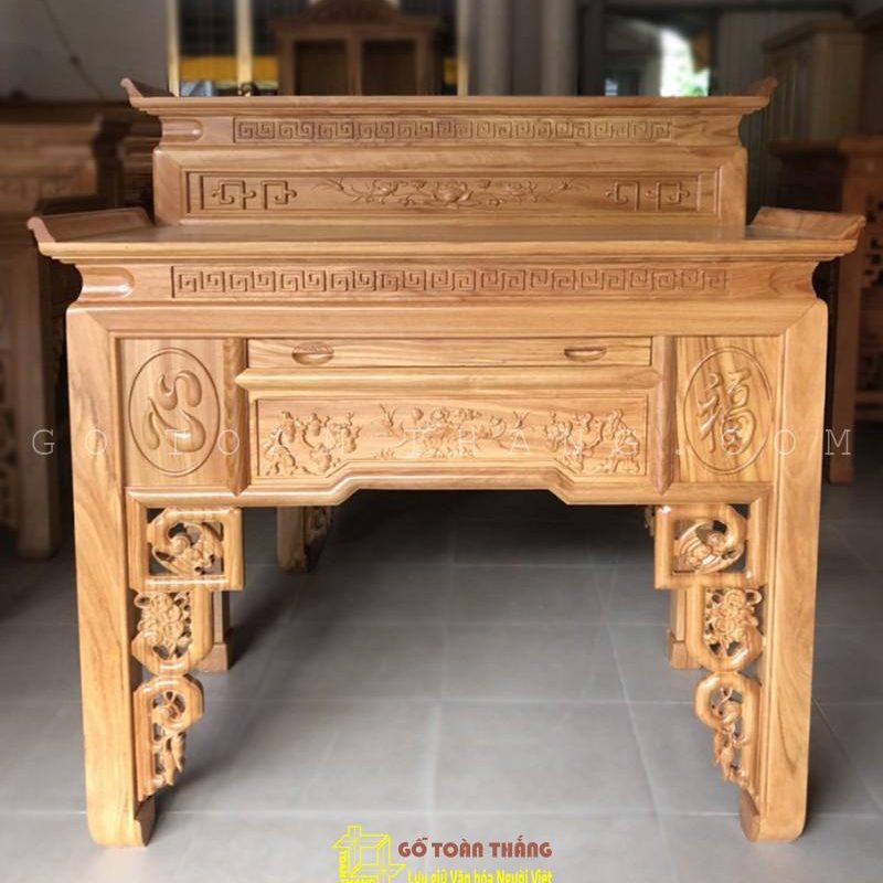 Bàn Thờ 2 tầng gỗ Gõ đỏ BTG-08