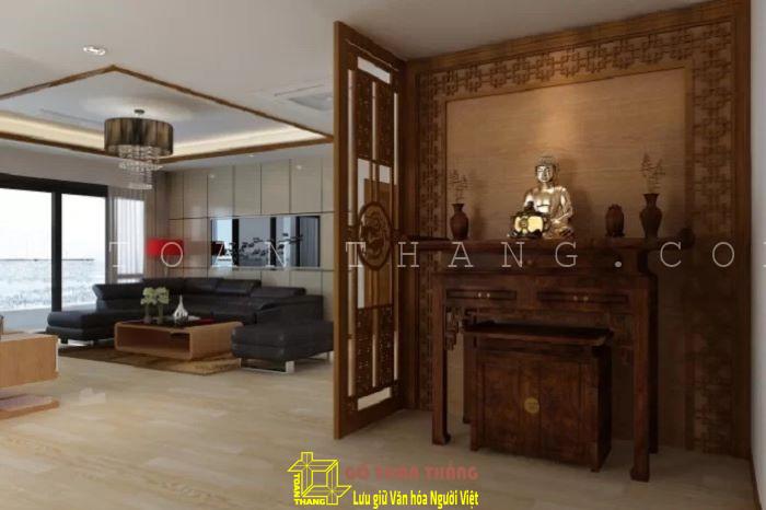 Giới thiệu Vách ngăn bàn thờ chung cư giúp giải quyết bài toán không gian cho gia chủ