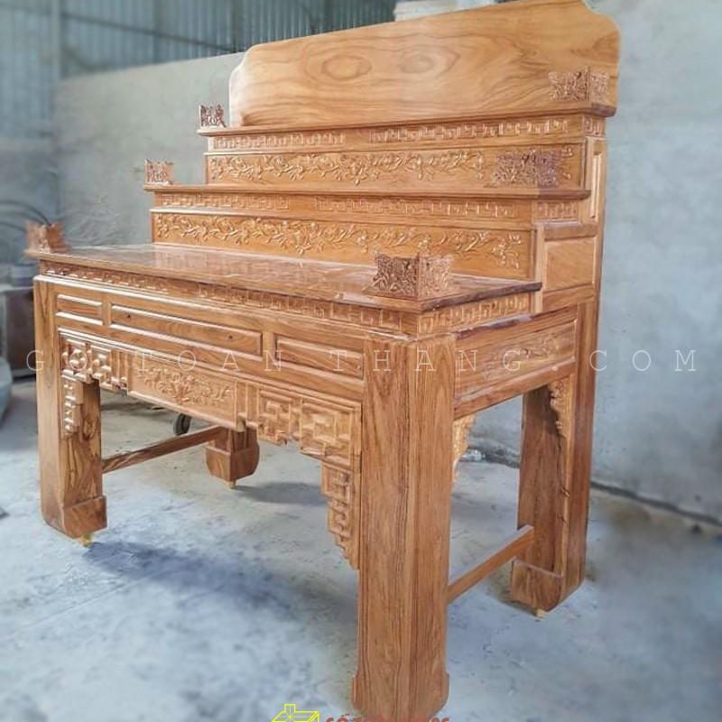Bàn Thờ 3 tầng gỗ Gõ đỏ BTG-01 - Ảnh 2