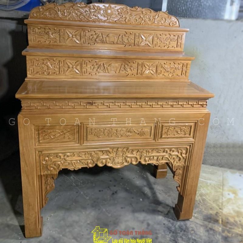 Bàn Thờ 3 tầng gỗ Gõ đỏ BTG-01 - Ảnh 3