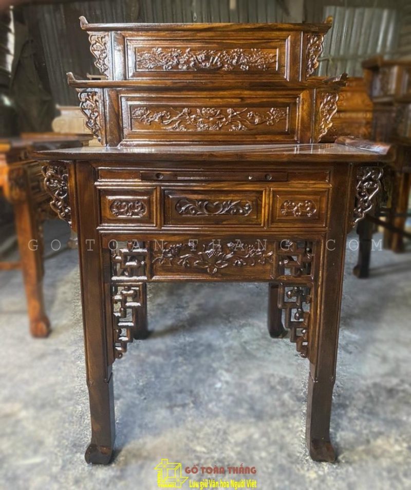 Bàn Thờ gỗ Muồng 3 tầng BTM-016 Bàn Thờ gỗ Muồng 3 tầng BTM-016
