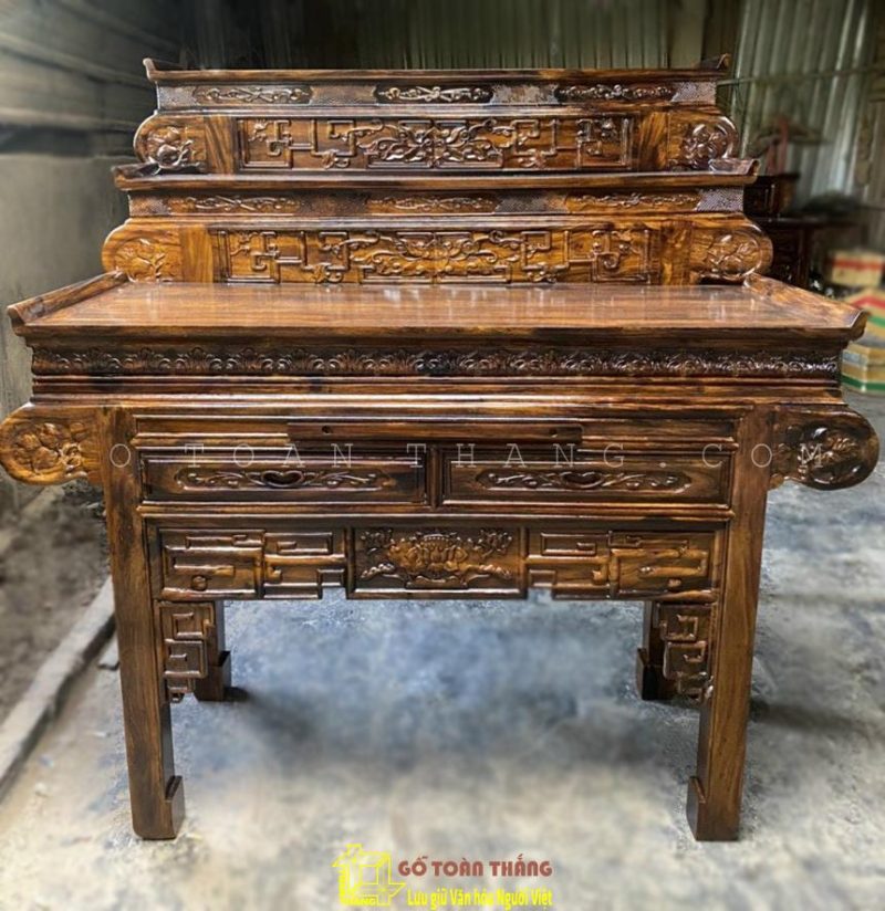Bàn Thờ gỗ Muồng 3 tầng BTM-019 Bàn Thờ gỗ Muồng 3 tầng BTM-019