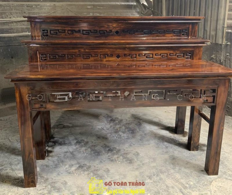 Bàn Thờ gỗ Muồng 3 tầng BTM-21 Bàn Thờ gỗ Muồng 3 tầng BTM-21