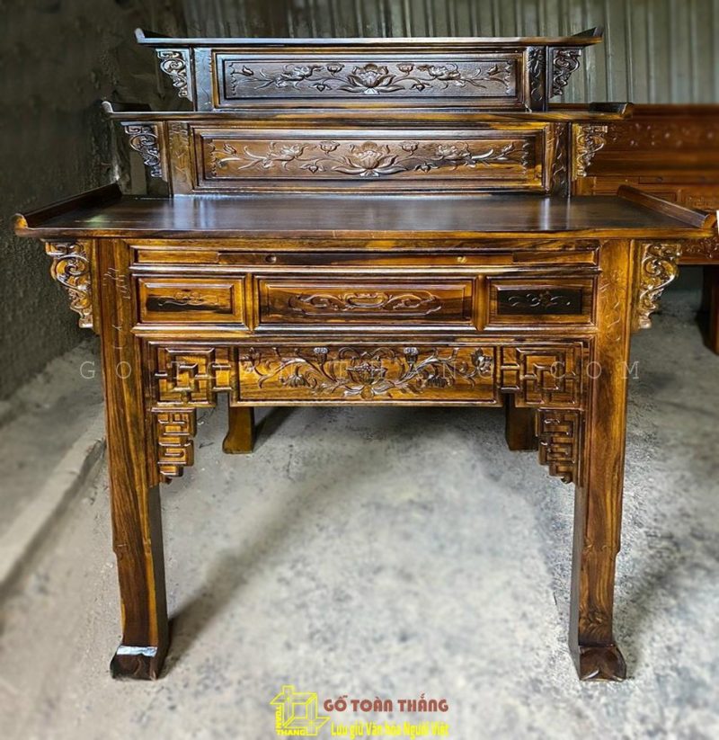 Bàn Thờ gỗ Muồng 3 tầng BTM-014 Bàn Thờ gỗ Muồng 3 tầng BTM-014