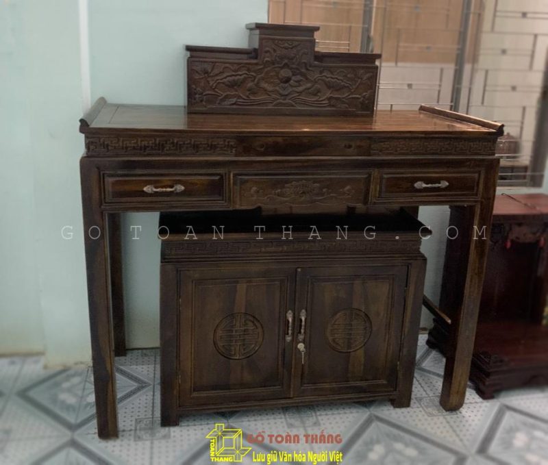 Bàn Thờ đứng hiện đại gỗ Muồng BTM-13 Bàn Thờ đứng hiện đại gỗ Muồng BTM-13