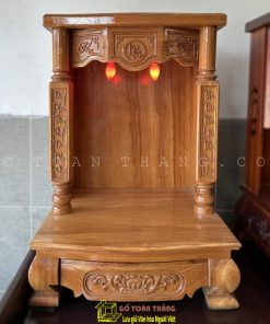 Bàn thờ Thần Tài gỗ Gõ đỏ TTG-06