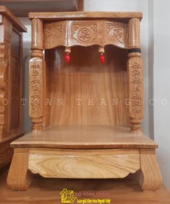 Bàn thờ Thần Tài gỗ Gõ đỏ TTG-02