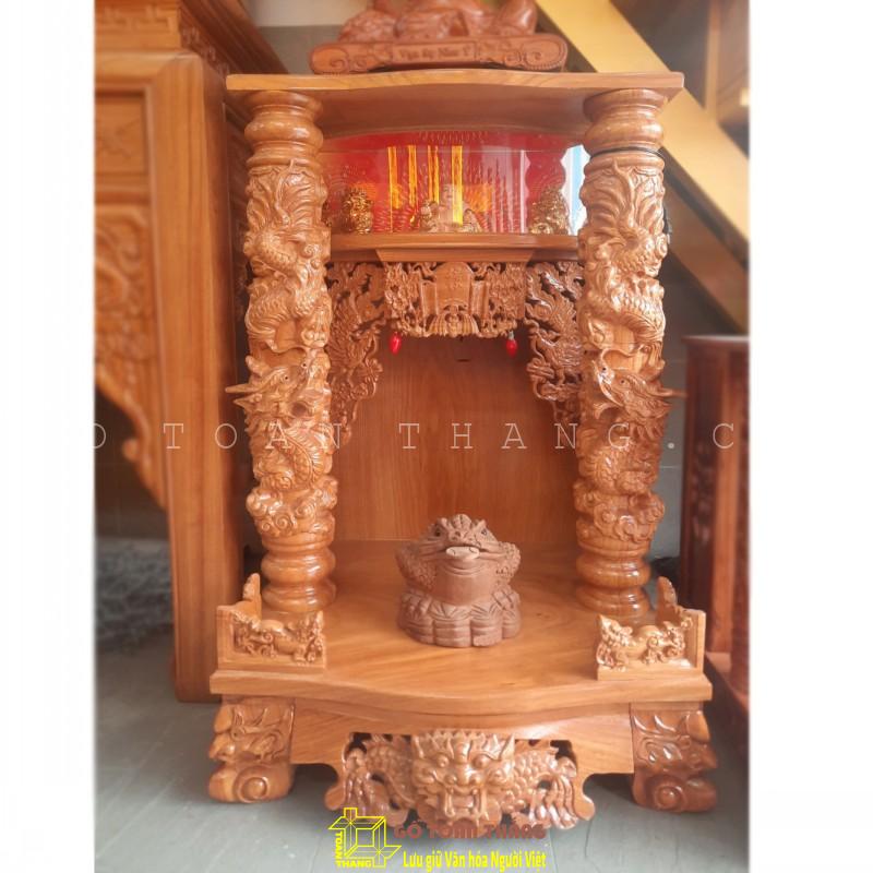 Bàn thờ Thần Tài gỗ Gõ đỏ BTT-05 Bàn thờ Thần Tài gỗ Gõ đỏ BTT-05 - Ảnh 2