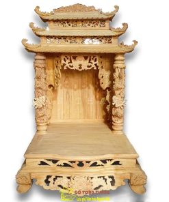 Bàn thờ Thần Tài gỗ Gõ đỏ TTG-01