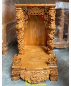 Bàn thờ Thần Tài gỗ Gõ đỏ TTG-05