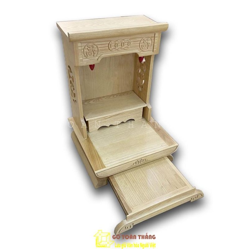 Bàn thờ Thần Tài gỗ Sồi TTS-10 Bàn thờ Thần Tài gỗ Sồi TTS-10 - Ảnh 2