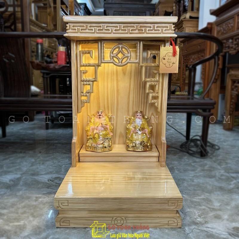 Bàn thờ Thần Tài gỗ Thông TTT-01 Bàn thờ Thần Tài gỗ Thông TTT-01