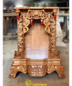 Bàn thờ Thần Tài gỗ Sồi TTS-07