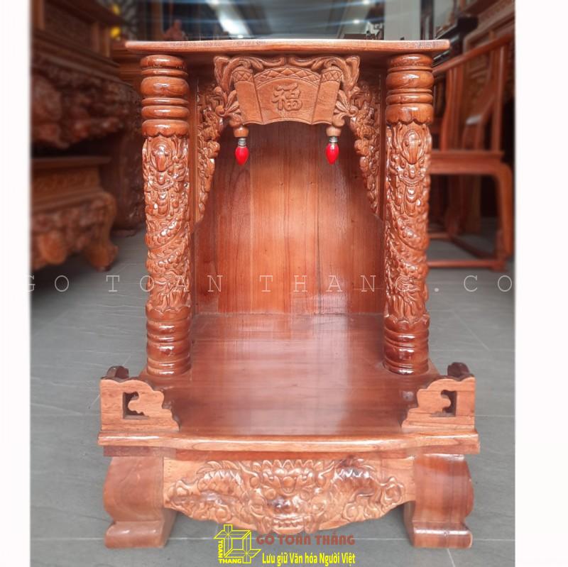 Bàn thờ Thần Tài gỗ Xoan Đào rồng cột TTX-10 Bàn thờ Thần Tài gỗ Xoan Đào rồng cột TTX-10