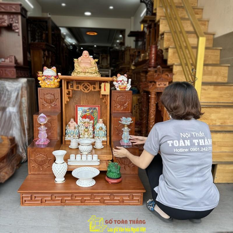 Bộ bàn thờ Thần Tài gỗ Hương TTH-05 Bộ bàn thờ Thần Tài gỗ Hương TTH-05 - Ảnh 2