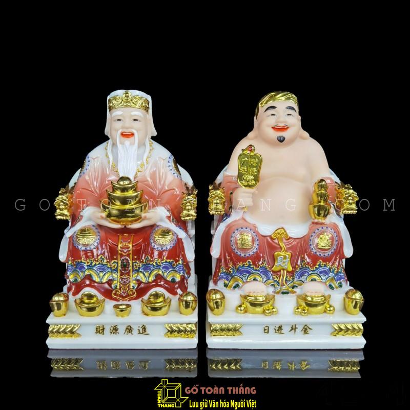 Thần Tài Thổ Địa bằng Đá 8in- TĐĐTH Thần Tài Thổ Địa bằng Đá 8in- TĐĐTH