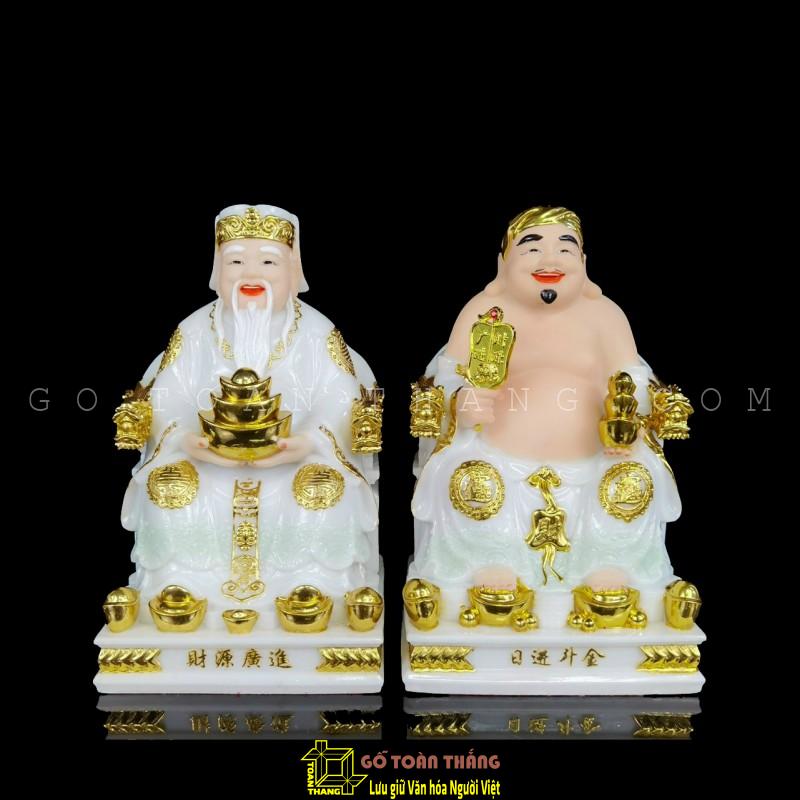 Thần Tài Thổ Địa bằng Đá 8in- TĐĐT Thần Tài Thổ Địa bằng Đá 8in- TĐĐT