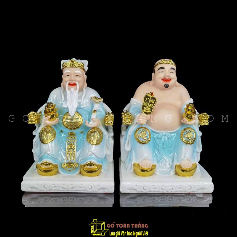 Thần Tài Thổ Địa bằng Đá 8in- TĐĐTX Thần Tài Thổ Địa bằng Đá 8in- TĐĐTX