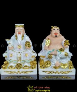 Thần Tài Thổ Địa bằng Đá 8in-TĐĐTV/2
