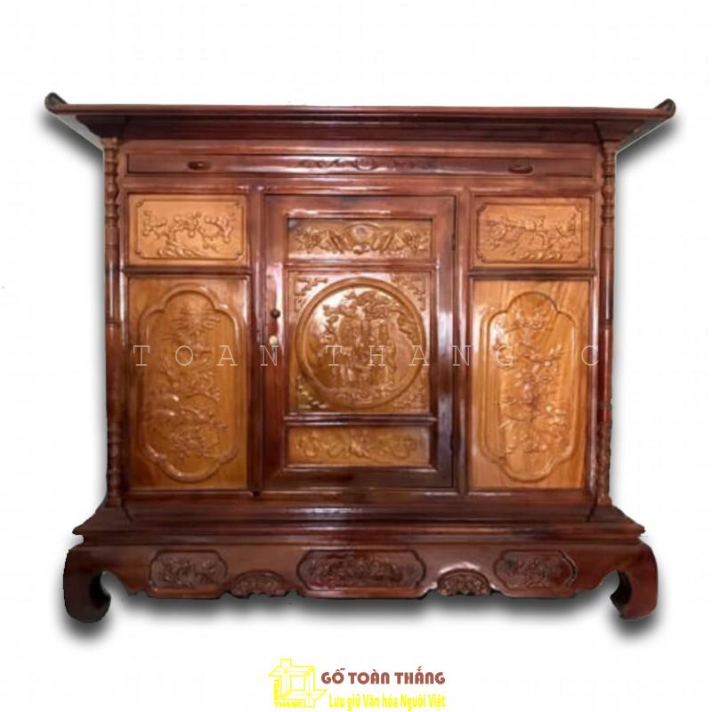 Tủ thờ mẫu Bắc gỗ Gõ đỏ + Căm xe TTH-16 Tủ thờ mẫu Bắc gỗ Gõ đỏ + Căm xe TTH-16