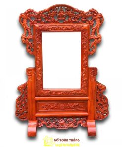 Khung hình thờ gỗ Hương Tứ Linh KHT-08
