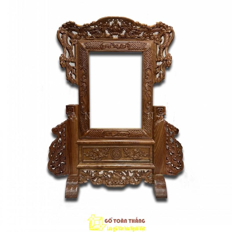 Khung hình thờ gỗ Gụ Tứ Linh KHT-12 Khung hình thờ gỗ Gụ Tứ Linh KHT-12