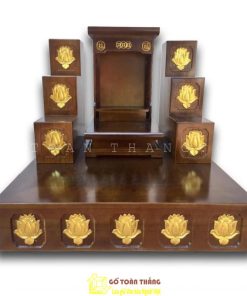 Bộ bàn thờ Thần Tài gỗ Sồi TTS-14