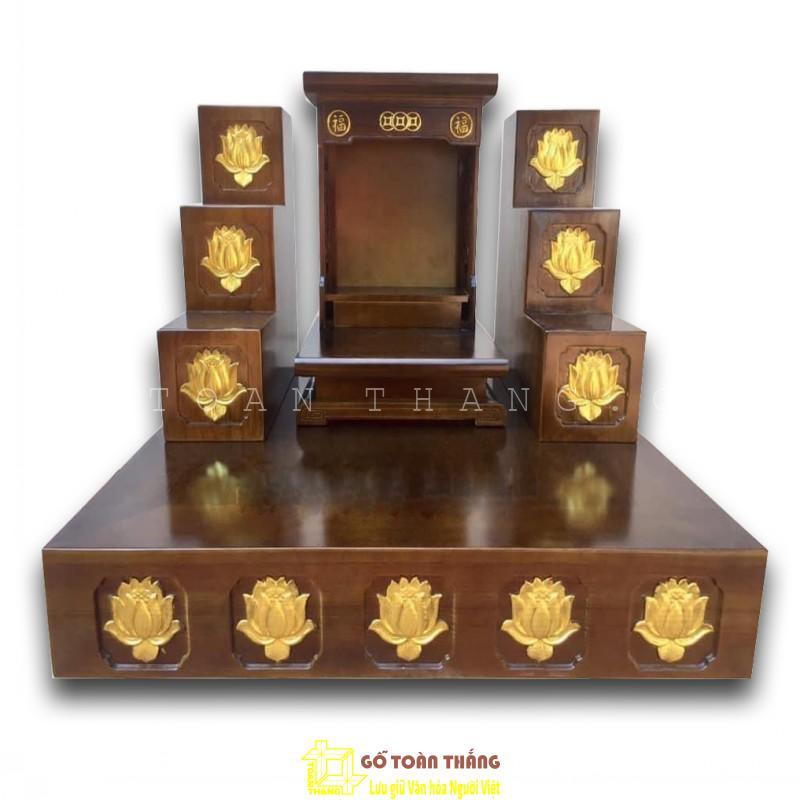 Bộ bàn thờ Thần Tài gỗ Sồi TTS-14 Bộ bàn thờ Thần Tài gỗ Sồi TTS-14