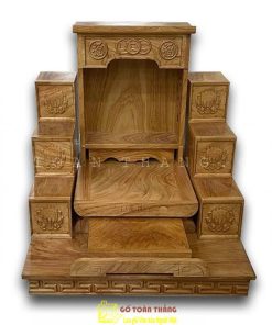 Bộ bàn thờ Thần Tài gỗ Gõ đỏ TTG-12