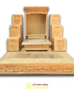 Bàn thờ Thần Tài gỗ Sồi TTS-13
