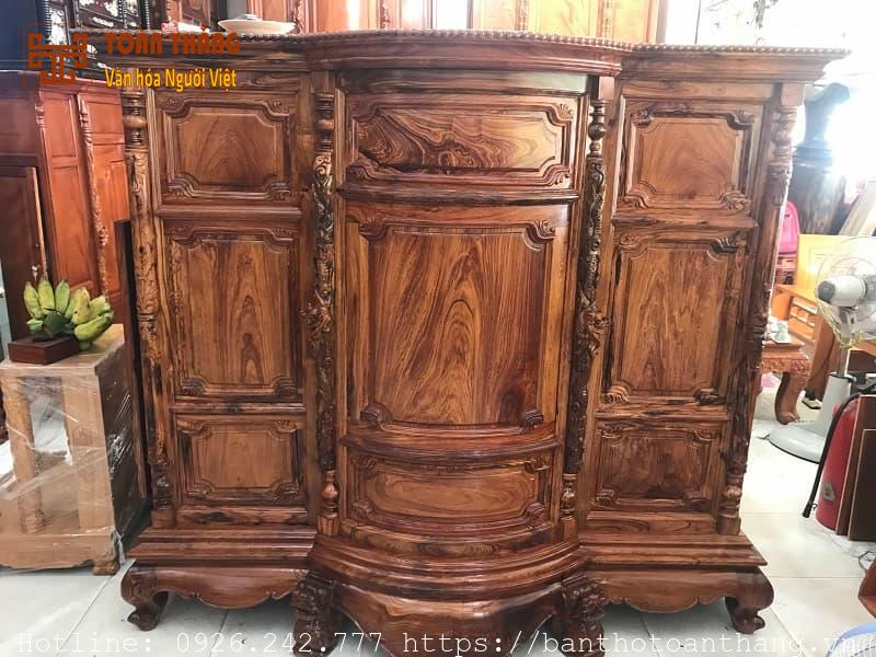 Tủ thờ bụng phệ gỗ Cẩm Lai TTCL-04 bàn thờ gỗ Cẩm Lai