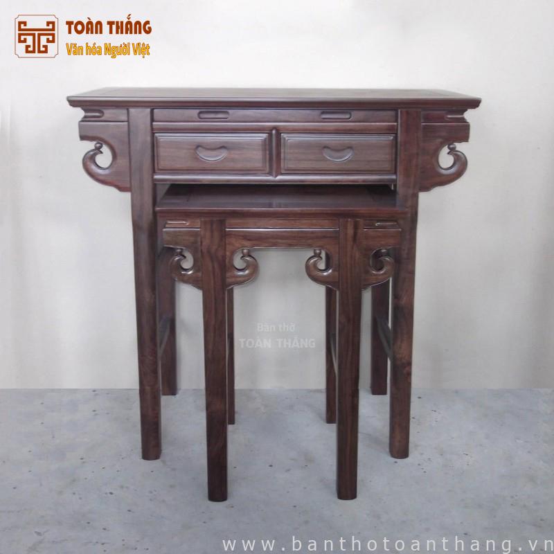 Bàn Thờ gỗ Chiu Liu nách mây 1m06 BGT-05