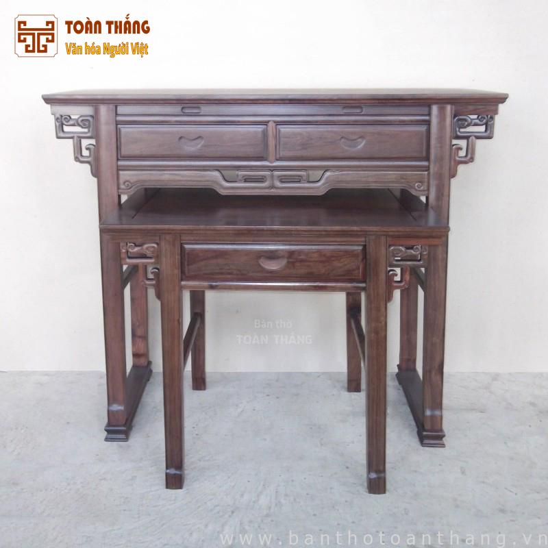 Bàn thờ gỗ Chiu Liu dạ móc 1m54 BTCL-02