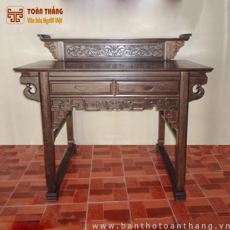 Bàn Thờ gỗ Chiu Liu 2 tầng 1m34 BCL-01