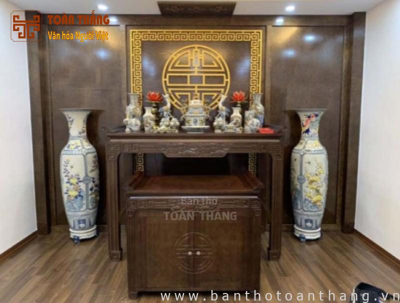 Bàn Thờ Gia Tiên gỗ Óc Chó BTO-01
