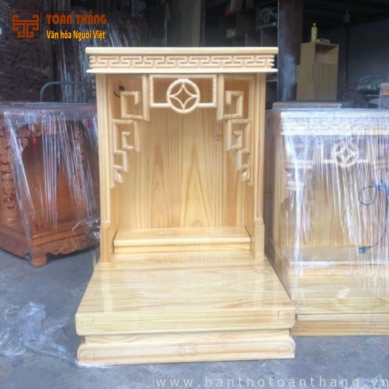 Bàn thờ Thần Tài gỗ Thông 42cm TTT-01