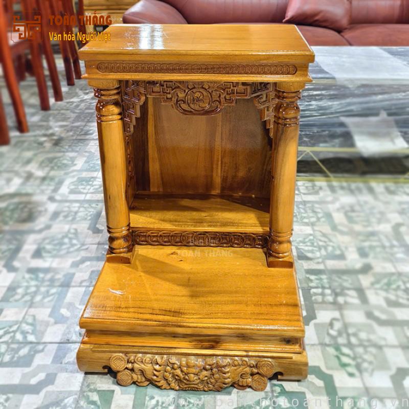 Bàn thờ Thần Tài gỗ Tràm cột tròn BTTT-01