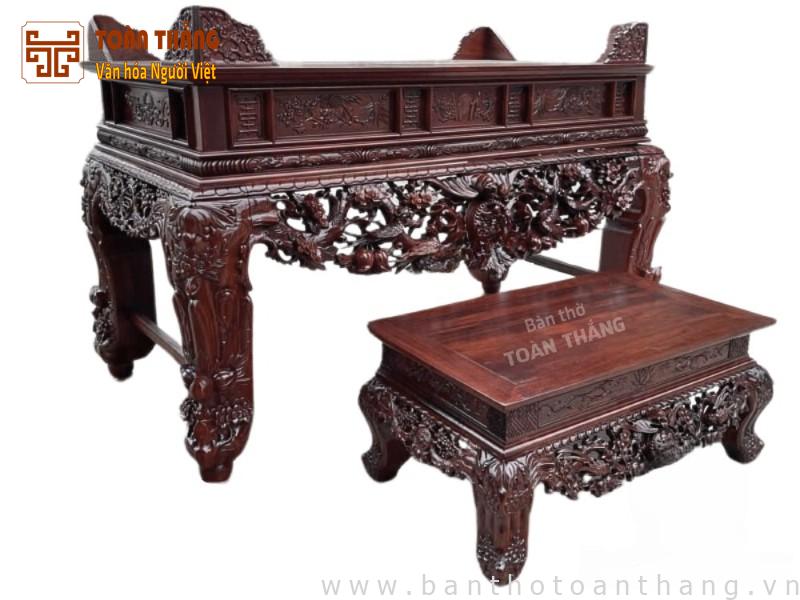 Sập thờ mai điểu gỗ cẩm lai 2m17 STCL-03 Sập thờ mai điểu gỗ cẩm lai 2m17 STCL-03
